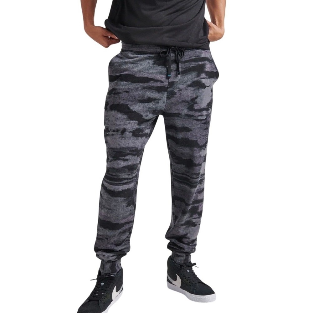 Stance Butter Blend Joggers Mens Small Grey Camo Sweatpants Lounge Pants